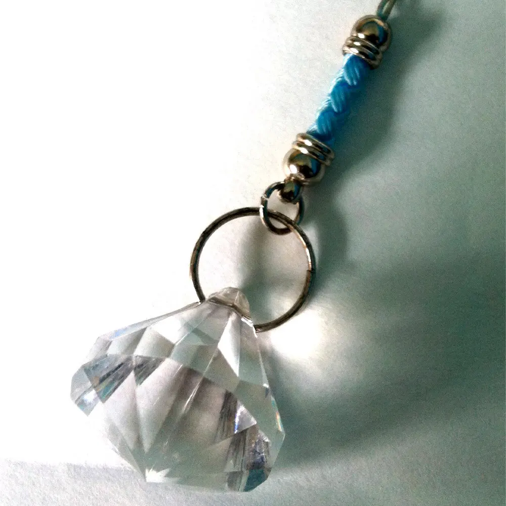 Porte clef perle transparrente