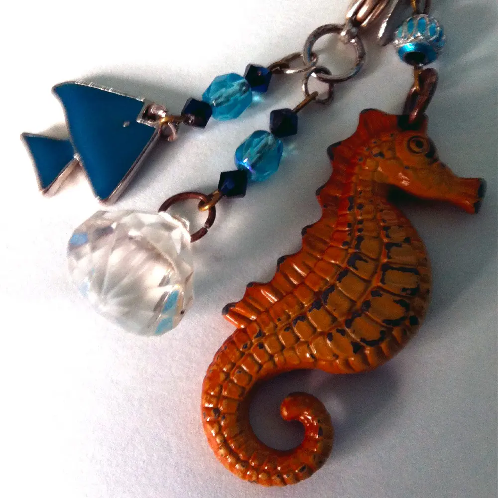 Porte clef en perle maritime