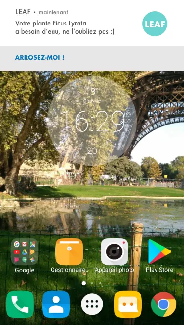 Ecran avec Notifications