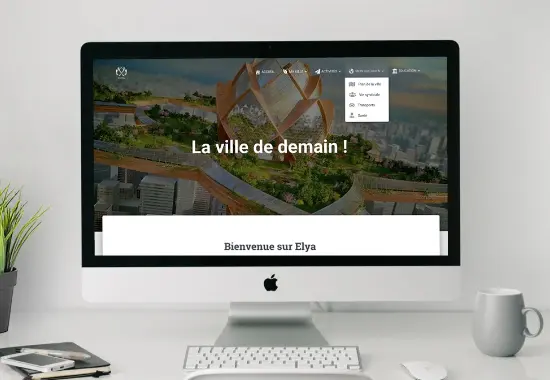 Mockup Wordpress de la Ville d'Elya