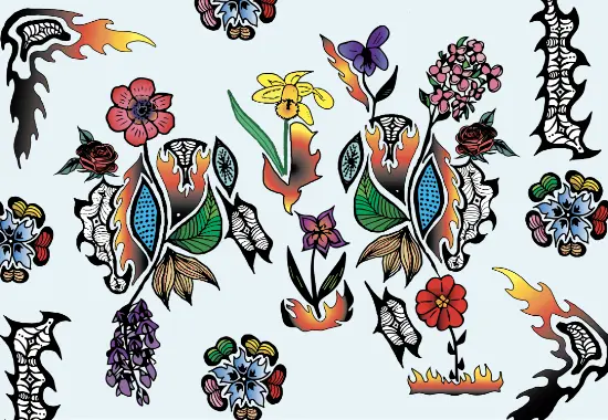 Graphisme Floral Quartier Essonne