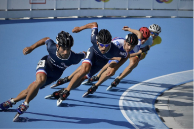 Photo de roller en compétition